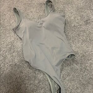 KLASSY S Olive Sage One-Piece Swimsuit bodysuit top